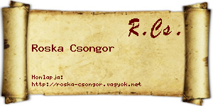 Roska Csongor névjegykártya